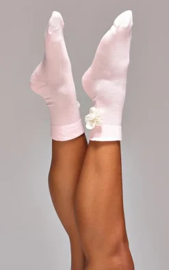 PrettyLittleThing Socks*Chiffon Flower Detail Socks