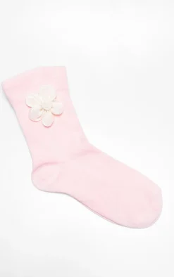 PrettyLittleThing Socks*Chiffon Flower Detail Socks