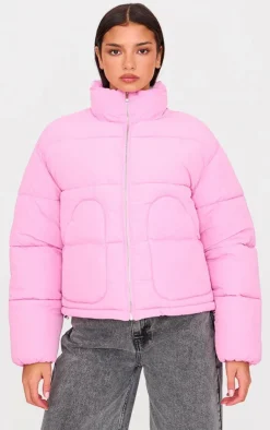 PrettyLittleThing Puffer Jackets*Heart Pocket Detail Puffer Coat