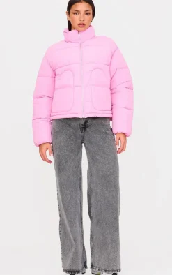 PrettyLittleThing Puffer Jackets*Heart Pocket Detail Puffer Coat