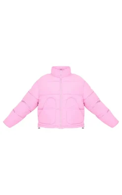 PrettyLittleThing Puffer Jackets*Heart Pocket Detail Puffer Coat