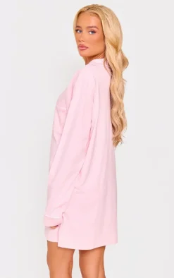 PrettyLittleThing Christmas Gifts*Jersey Piping Detail Long Sleeve Nightdress