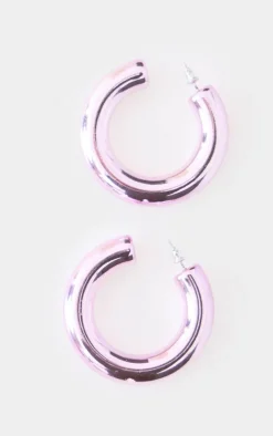 PrettyLittleThing Hoop Earrings*Metallic Chunky Hoop Earrings