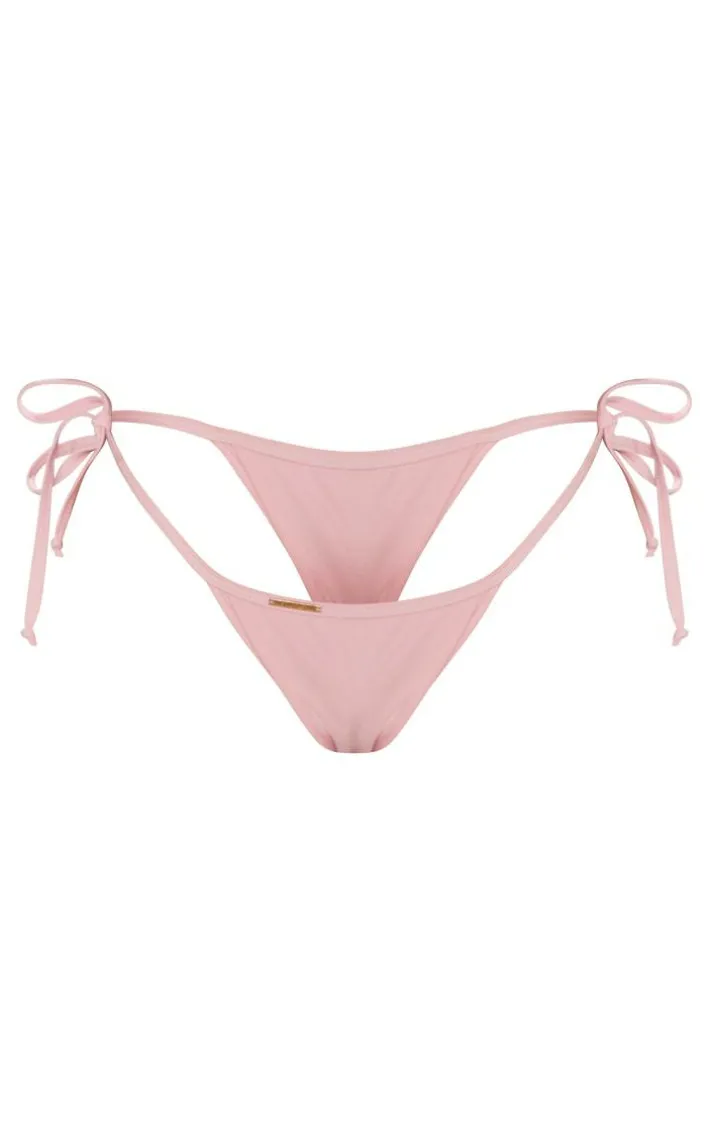 Baby Pink Mix & Match Tie Side Bikini Bottoms