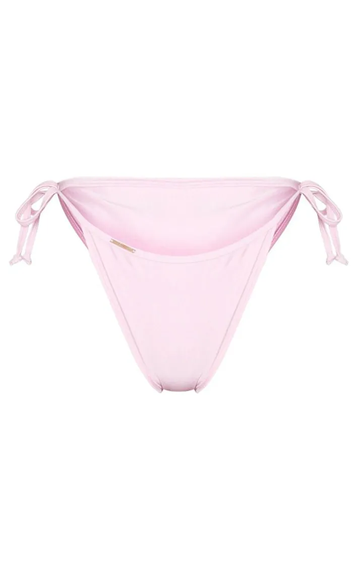 Baby Pink Mix & Match Tie Side Bikini Bottoms