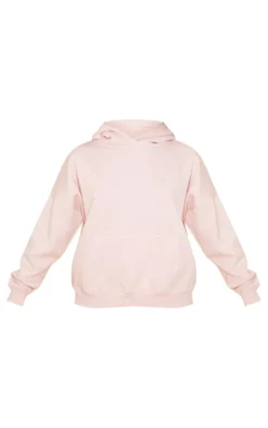 Discount PrettyLittleThing Oversized Main Character Energy Puff Print Hoodie Baby Pink