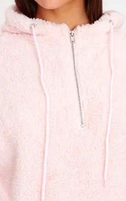 PrettyLittleThing Winter Coats & Jackets*Quarter Zip Cropped Fleece