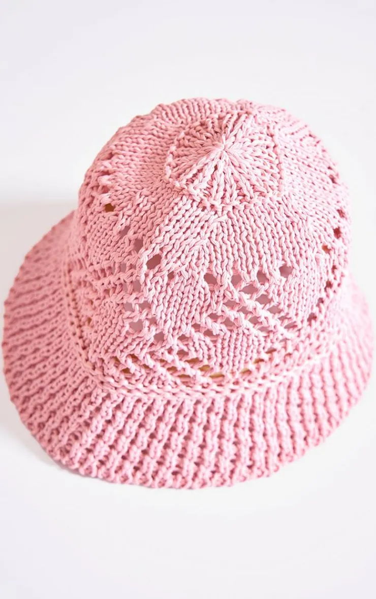 PrettyLittleThing Hats*Raffia Cut Out Bucket Hat