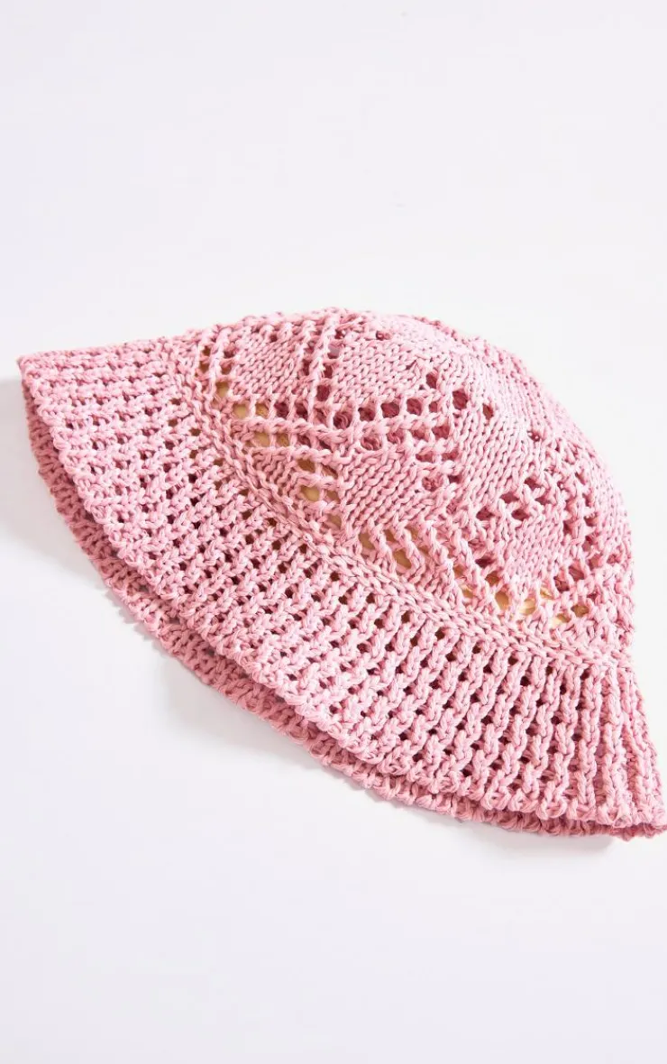 PrettyLittleThing Hats*Raffia Cut Out Bucket Hat