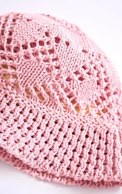 PrettyLittleThing Hats*Raffia Cut Out Bucket Hat