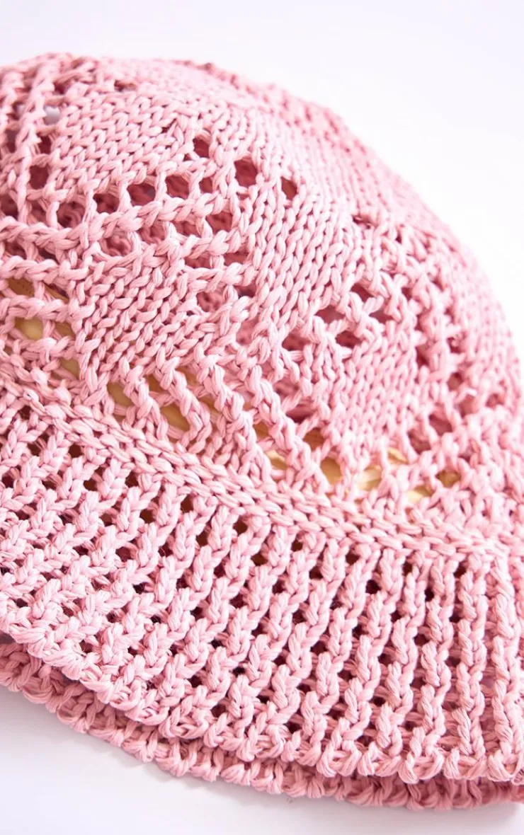 PrettyLittleThing Hats*Raffia Cut Out Bucket Hat