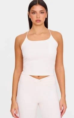 PrettyLittleThing Workout Tops*Baby Pink Sculpt Strappy Gym Vest