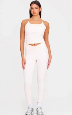 PrettyLittleThing Workout Tops*Baby Pink Sculpt Strappy Gym Vest