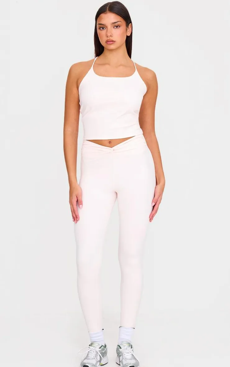 PrettyLittleThing Workout Tops*Baby Pink Sculpt Strappy Gym Vest
