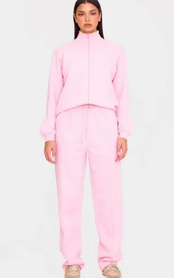 Clearance PrettyLittleThing Seam Detail Wide Leg Sweatpants Baby Pink