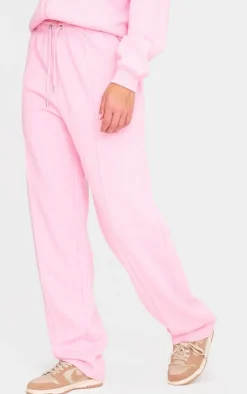 Clearance PrettyLittleThing Seam Detail Wide Leg Sweatpants Baby Pink
