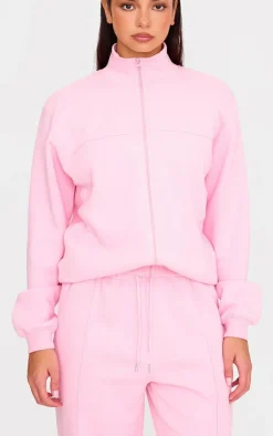 Clearance PrettyLittleThing Seam Detail Wide Leg Sweatpants Baby Pink