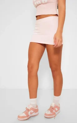 Sale PrettyLittleThing Self Love Club Graphic Sweat Skirt Baby Pink