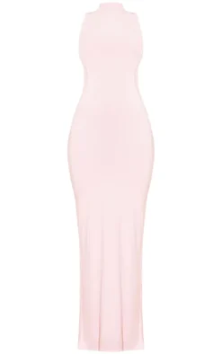 Slinky Extreme Cross Back Trim Detail Maxi Dress-PrettyLittleThing New