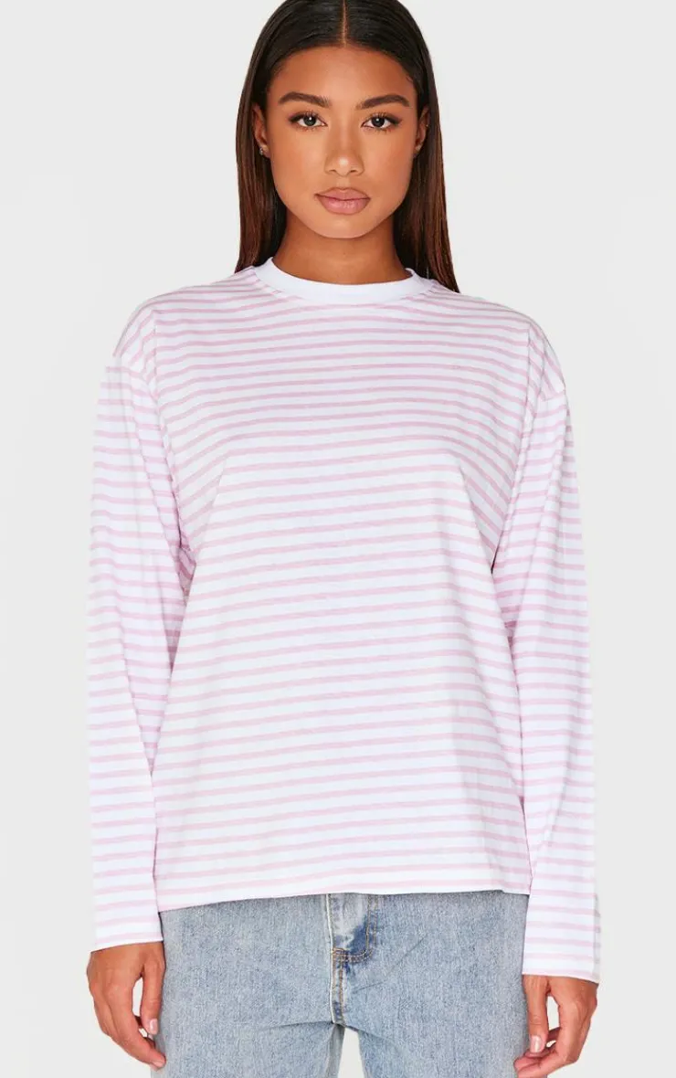 PrettyLittleThing T-Shirts*Stripey Oversized T Shirt