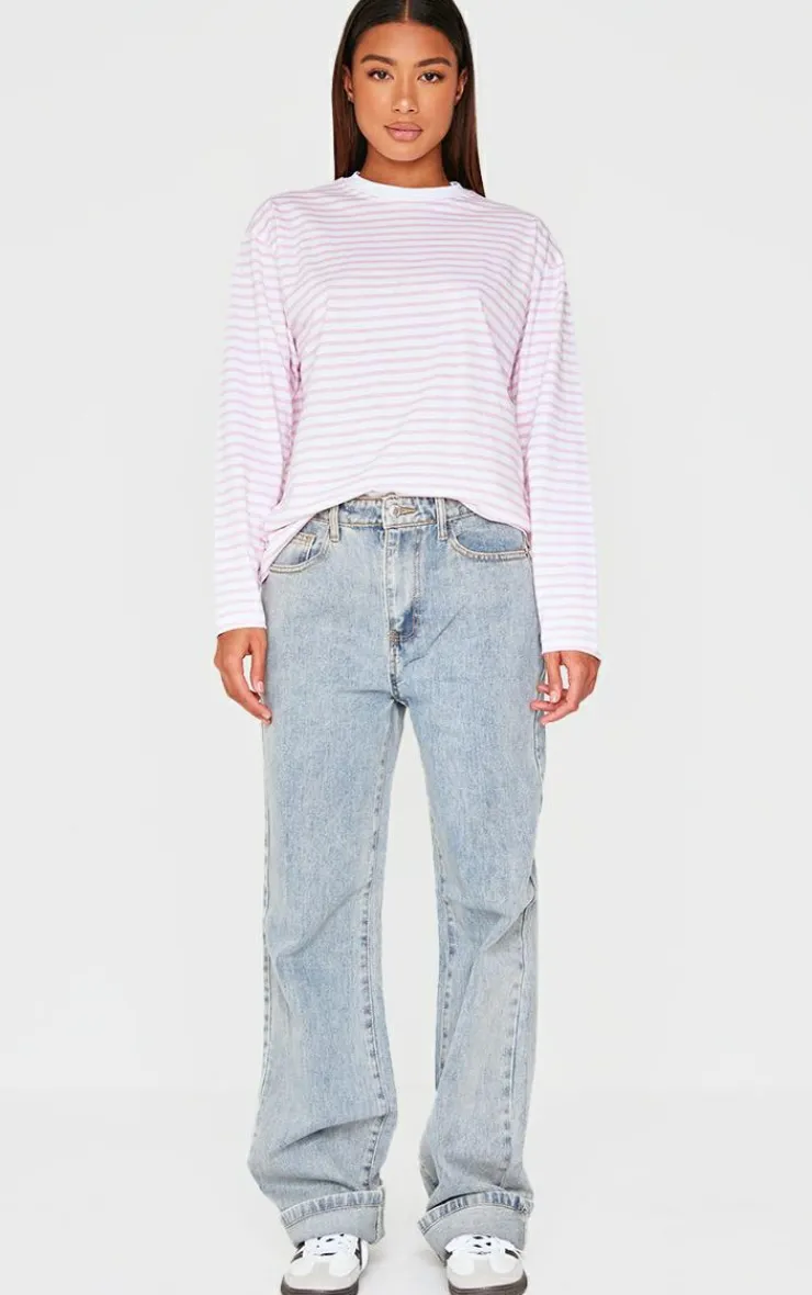 PrettyLittleThing T-Shirts*Stripey Oversized T Shirt