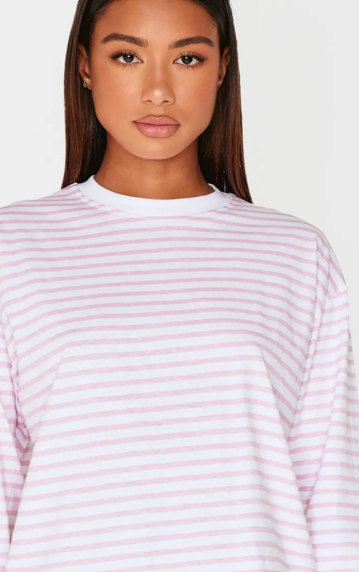 PrettyLittleThing T-Shirts*Stripey Oversized T Shirt