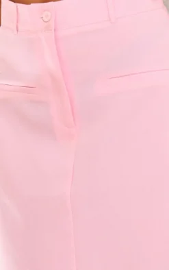 Outlet PrettyLittleThing Tailored Seam Detail Back Pocket Maxi Skirt Baby Pink