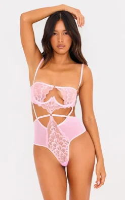 Underwired Cut Out Lace Body-PrettyLittleThing New