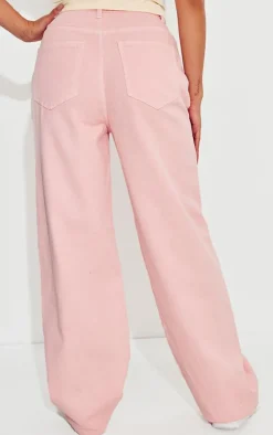 Baby Pink Wash Straight Leg Jeans