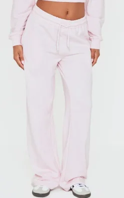 New PrettyLittleThing Wide Leg Sweatpants Baby Pink
