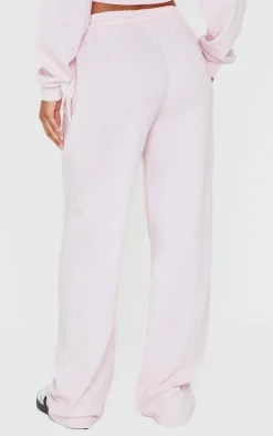 New PrettyLittleThing Wide Leg Sweatpants Baby Pink