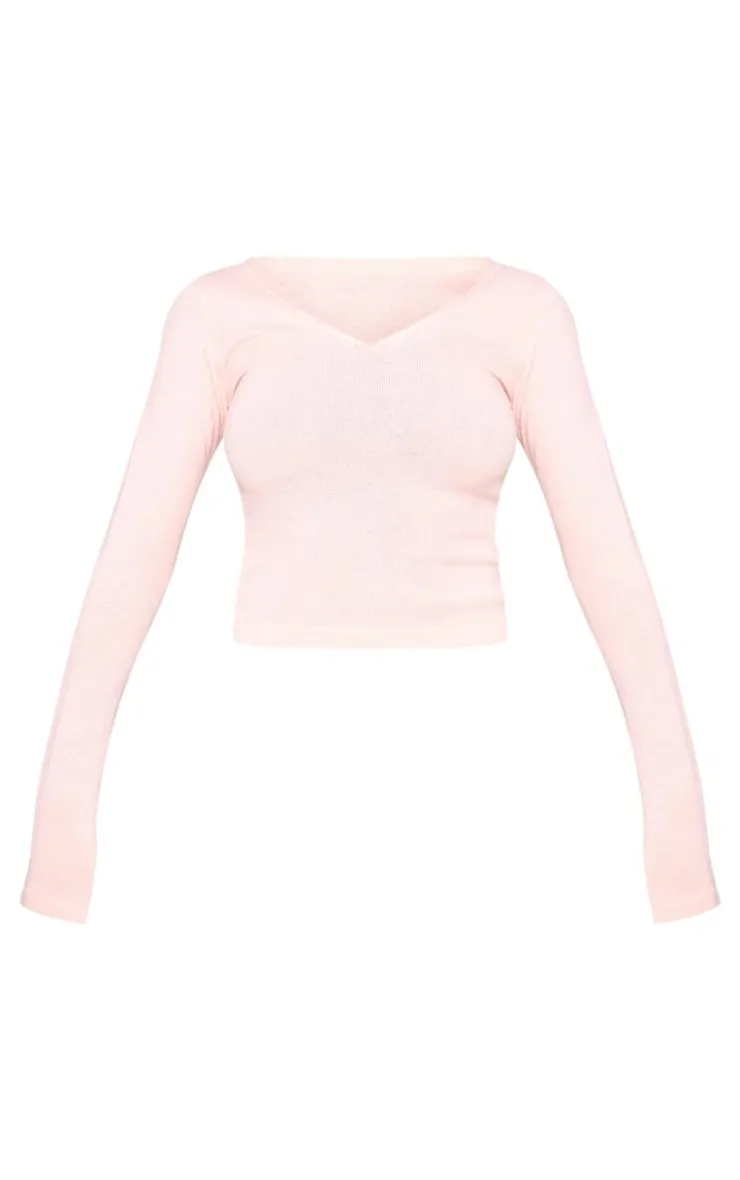 PrettyLittleThing Sweaters*Ballet Fine Knit Basic V Neck Sweater