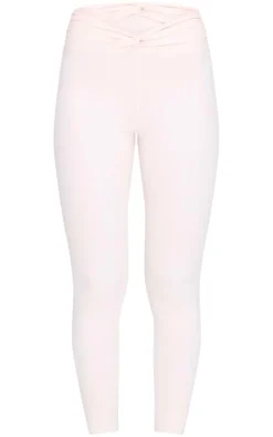 PrettyLittleThing Yoga Pants*Ballet Pink Sculpt Twist Front Gym Leggings