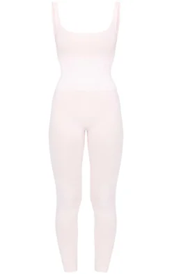 PrettyLittleThing Gym Wear*Ballet Pink Seamless Cross Back Long Gym Unitard