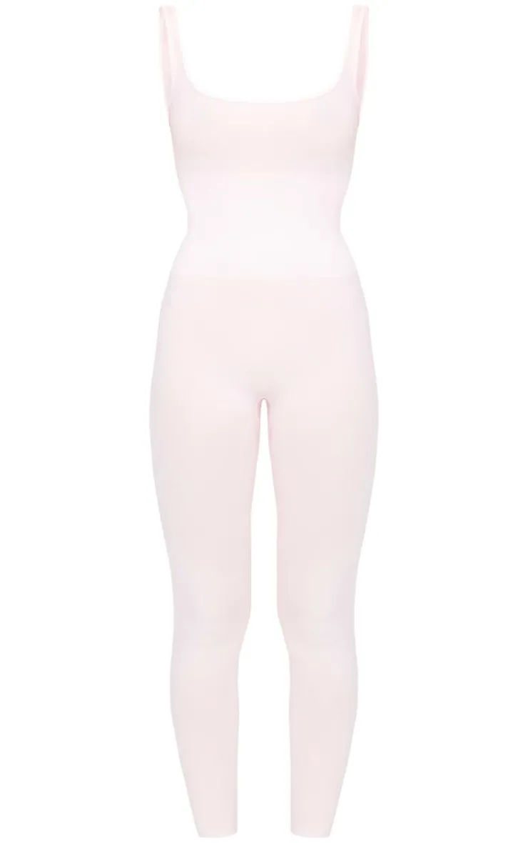 PrettyLittleThing Gym Wear*Ballet Pink Seamless Cross Back Long Gym Unitard