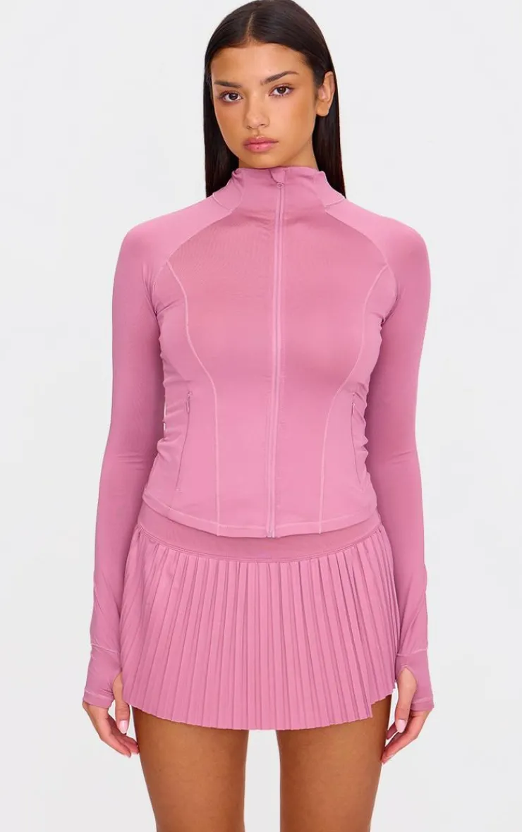 PrettyLittleThing Gym Wear*Pink Stretch Active Pleated Skirt