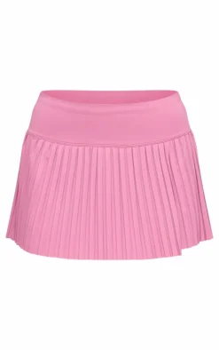 PrettyLittleThing Gym Wear*Pink Stretch Active Pleated Skirt