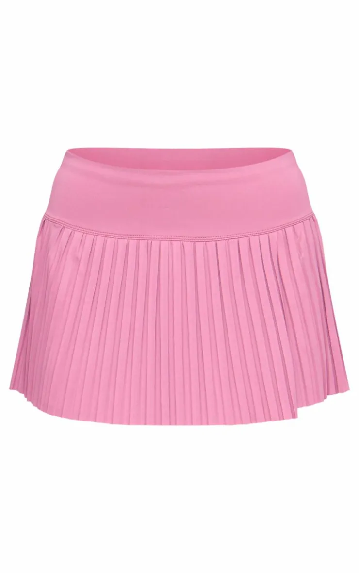PrettyLittleThing Gym Wear*Pink Stretch Active Pleated Skirt