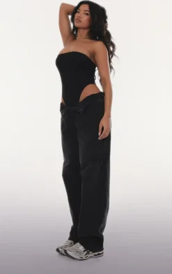 PrettyLittleThing Tube Tops*Basic Cotton Blend Bandeau Bodysuit