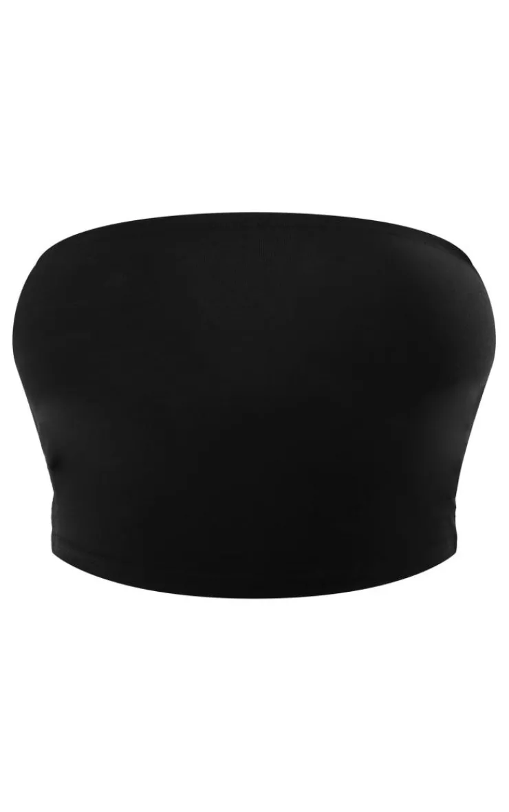 PrettyLittleThing Tube Tops*Basic Cotton Blend Bandeau Crop Top