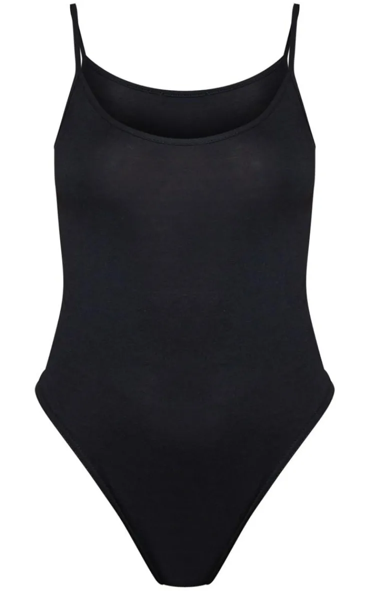PrettyLittleThing Basic Tops*Basic Cotton Blend Scoop Neck Bodysuit