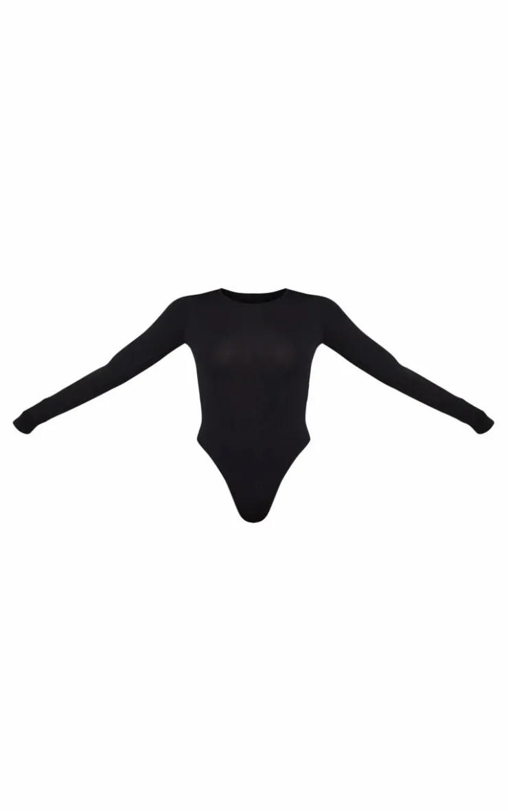 PrettyLittleThing Basic Tops*Basic Cotton Blend Crew Neck Bodysuit