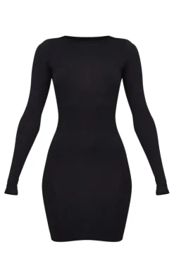 Basic Jersey Long Sleeve Bodycon Dress-PrettyLittleThing Clearance
