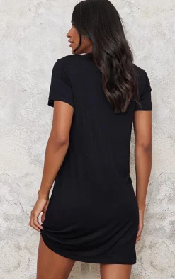 Basic Short Sleeve T Shirt Dress-PrettyLittleThing Discount