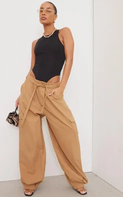 PrettyLittleThing Basic Tops*Basic Slinky Racer Bodysuit