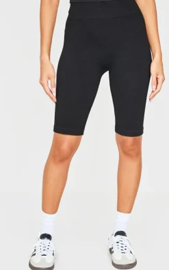 PrettyLittleThing Snatched*Basic Structured Snatched Rib Bike Shorts