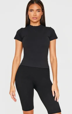 PrettyLittleThing Snatched*Basic Structured Snatched Rib Bike Shorts