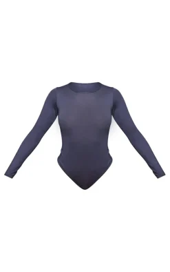 PrettyLittleThing Basic Tops*Basic Crew Neck Long Sleeve Bodysuit