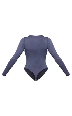 PrettyLittleThing Basic Tops*Basic Crew Neck Long Sleeve Bodysuit
