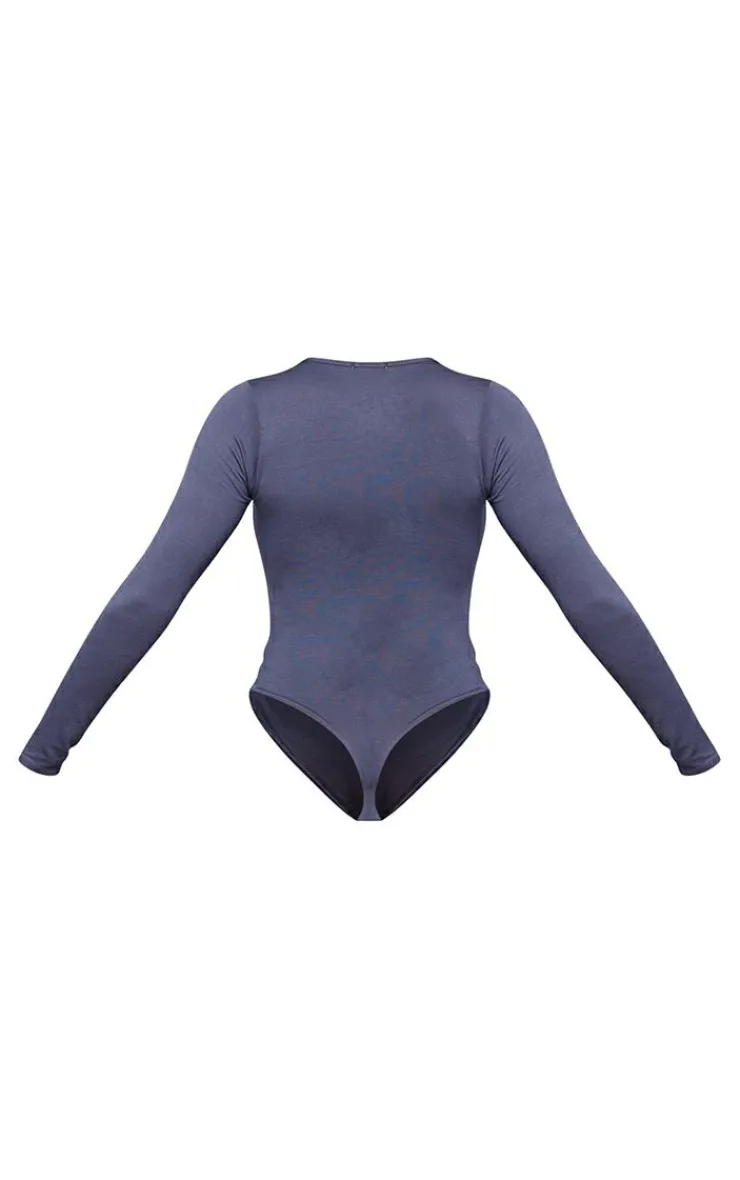 PrettyLittleThing Basic Tops*Basic Crew Neck Long Sleeve Bodysuit